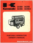 Kawasaki GA1800A 2300A 3200AS Portable Generator Owner's Manual. Fixed Price $23.64.