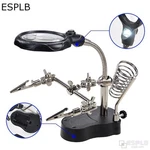 Third Hand Soldering Iron Stand Holder Magnifier Helping Station Tool. Fixed Price $14.99.