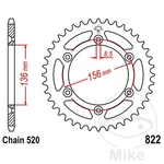 25590-TRANSMISSION Plate Crown 49T P-520 136MM 156MM Compatible With. Fixed Price $61.56.