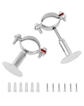 Qwork Adjustable 2" Od Pipe Wall & Ceiling Mount Support 51MM, Pack. Fixed Price $17.86.